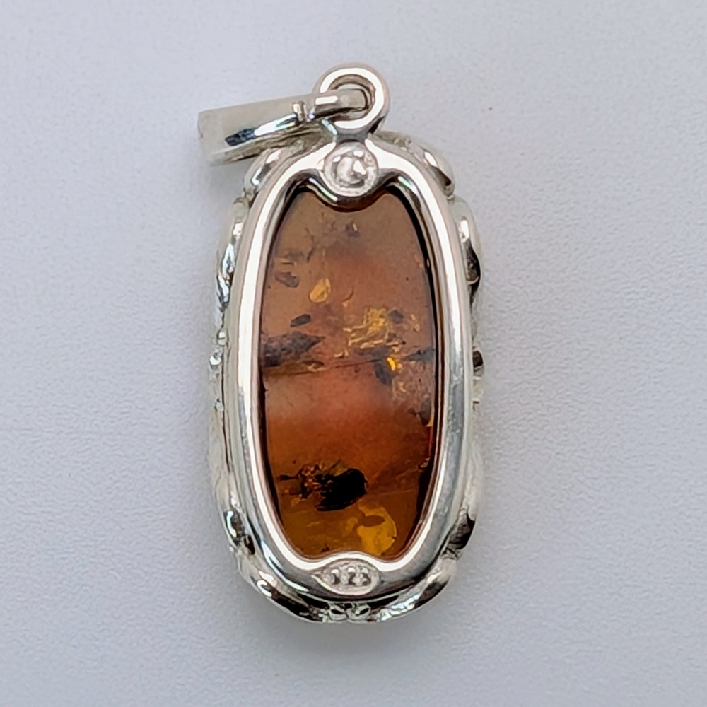 Baltic Amber S925 Sterling Silver Pendant - Picture 5 of 5